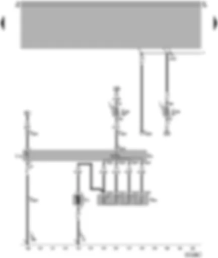 Wiring Diagram  VW POLO 1999 - Fresh air blower - fresh air blower switch - fresh air/recirculated air flap positioning motor