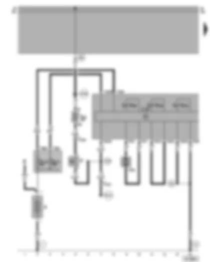 Wiring Diagram  VW POLO 1998 - ABS control unit - brake light switch - fuses in fuse box / battery