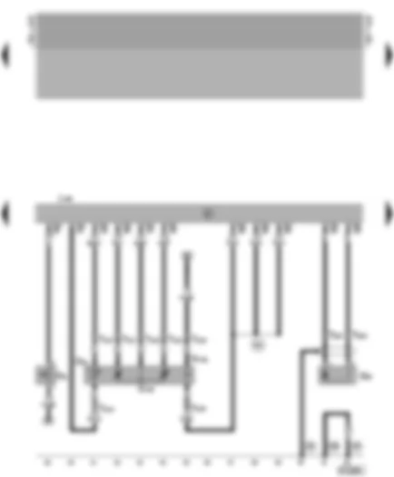 Wiring Diagram  VW POLO 1999 - Diesel direct injection system control unit - metering adjuster - needle lift sender - fuel temperature sender - modulating piston movement sender