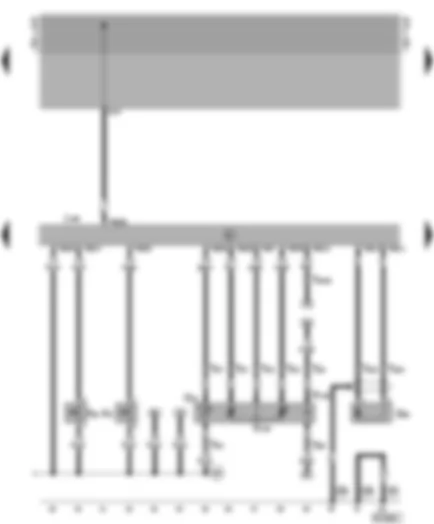 Wiring Diagram  VW POLO 1998 - Diesel direct injection system control unit - metering adjuster - needle lift sender - fuel temperature sender - modulating piston movement sender