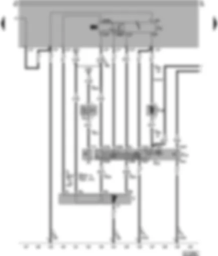 Wiring Diagram  VW POLO 1999 - Intermittent wipe wiper switch - wiper motor - front and rear washer pump - intermittent wash and wipe relay - horn