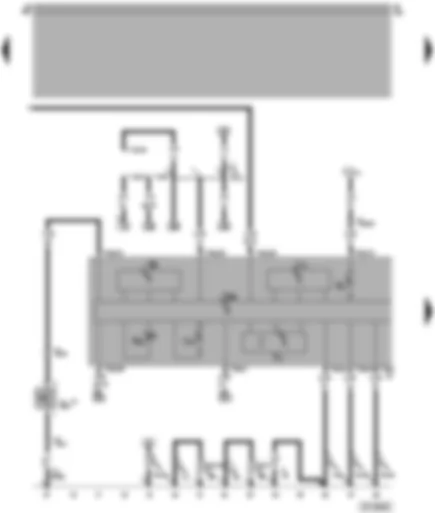 Wiring Diagram  VW POLO 2000 - Dash panel insert - rev. counter - self-diagnosis connection - odometer - seat belt warning system