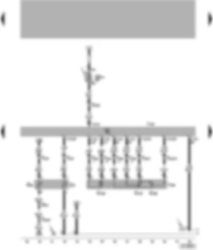 Wiring Diagram  VW POLO 2001 - Motronic control unit - throttle valve control unit - coolant temperature sender - throttle valve drive (electric throttle operation)