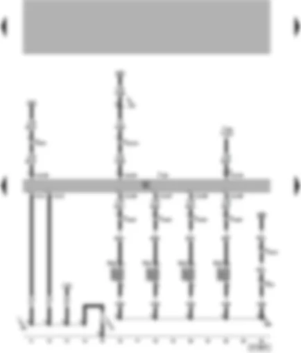 Wiring Diagram  VW POLO 2000 - Motronic control unit - injectors