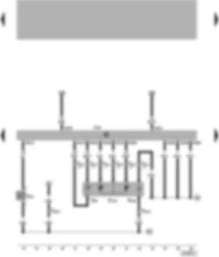 Wiring Diagram  VW POLO 2000 - Diesel direct injection system control unit - exhaust gas recirculation valve - fuel temperature sender - modulating piston movement sender - metering adjuster
