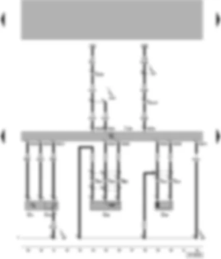 Wiring Diagram  VW POLO 2000 - Diesel direct injection system control unit - engine speed sender - intake manifold pressure sender - needle lift sender - intake air temperature sender