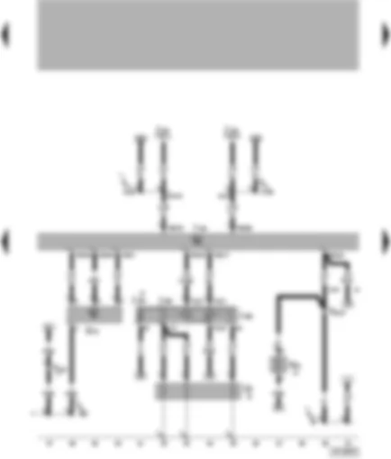 Wiring Diagram  VW POLO 2000 - Diesel direct injection system control unit - relay for coolant hater elements - coolant heating elements - intake manifold preheating heater element - air mass meter