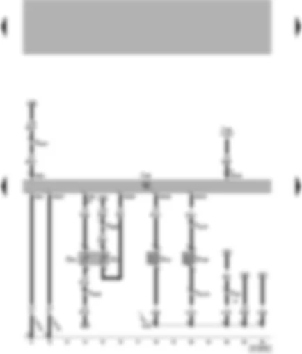 Wiring Diagram  VW POLO 2000 - Diesel direct injection system control unit - coolant temperature sender - exhaust gas recirculation valve - commencement of injection valve