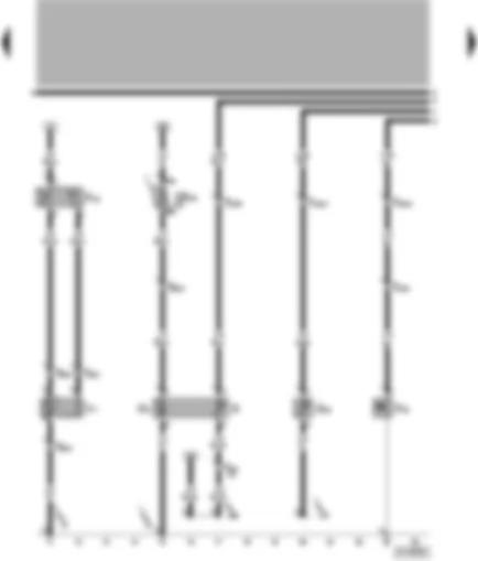 Wiring Diagram  VW POLO 2001 - Radiator fan thermo-switch - oil pressure switch (0.3 bar) - fuel gauge sender - fuel pump (pre-supply pump) - coolant shortage indicator sender