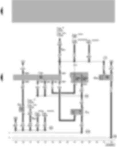 Wiring Diagram  VW POLO 2000 - Radiator fan control unit - radiator fan thermo-switch - ambient temperature switch - high pressure sender