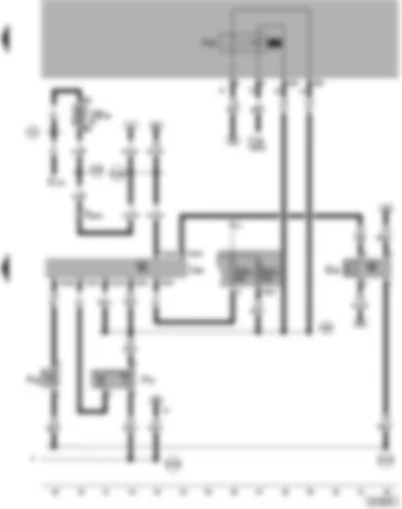 Wiring Diagram  VW POLO 2000 - Radiator fan control unit - radiator fan thermo-switch - ambient temperature switch - high pressure sender