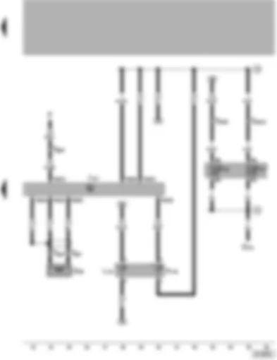 Wiring Diagram  VW POLO 2001 - Automatic gearbox control unit - vehicle speed sender (inductive sender - 2 connections) - selector lever position P/N warning lamp - selector lever display illumination