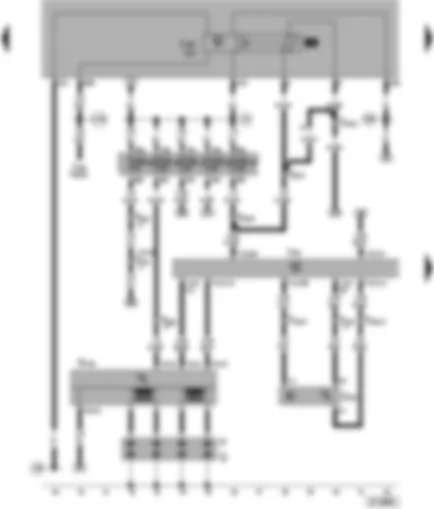 Wiring Diagram  VW POLO 2000 - Simos control unit - hall sender - ignition transformer - spark plug connector - spark plugs - fuel shut- off control unit (crash)