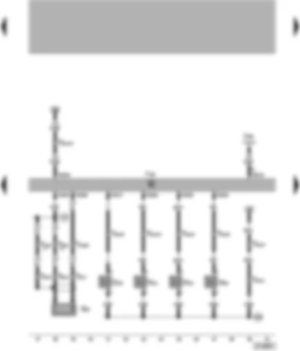 Wiring Diagram  VW POLO 2000 - Motronic control unit - knock sensor 1 - injectors