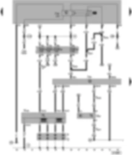 Wiring Diagram  VW POLO 2000 - Simos control unit - hall sender - ignition transformer - spark plug connector - spark plugs - fuel shut-off control unit (crash)
