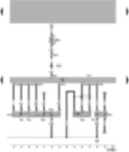 Wiring Diagram  VW POLO 2001 - Simos control unit - throttle valve control unit - throttle valve potentiometer - throttle valve positioner - idling switch - coolant temperature sender - engine speed sender