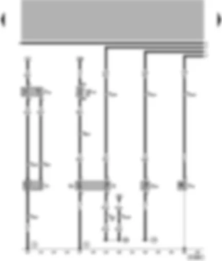 Wiring Diagram  VW POLO 2000 - Radiator fan thermo-switch - oil pressure switch (0.3 bar) - fuel gauge sender - fuel pump (pre-supply pump) - coolant shortage indicator sender