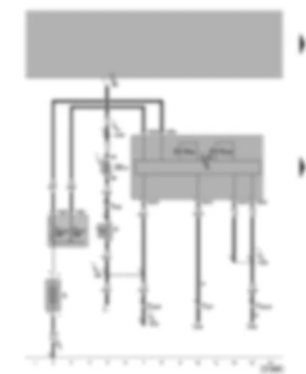 Wiring Diagram  VW POLO 2001 - ABS control unit - brake light switch - fuses on battery fuse holder