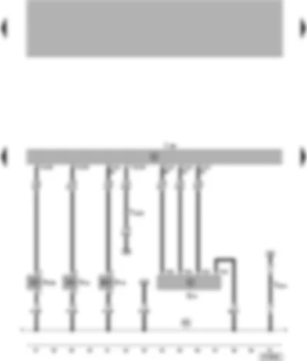 Wiring Diagram  VW POLO 2000 - Diesel direct injection system control unit - air mass meter - change-over valve for intake manifold flap - exhaust gas recirculation valve - charge pressure control solenoid valve