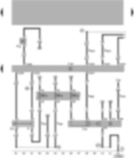 Wiring Diagram  VW POLO 2000 - Diesel direct injection system control unit - brake pedal switch for diesel direct injection system - brake light switch - clutch pedal switch