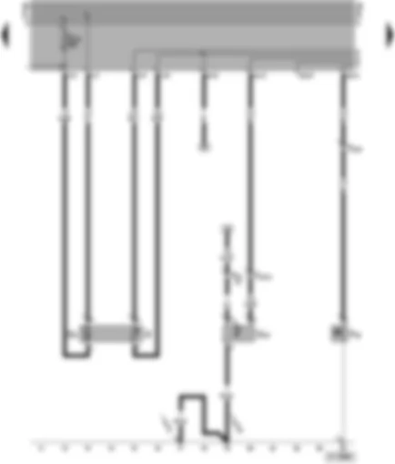 Wiring Diagram  VW POLO 2000 - Fuel gauge sender - fuel pump (pre–supply pump) - oil pressure switch (0.3 bar) - speedometer sender (hall sender - on gearbox)