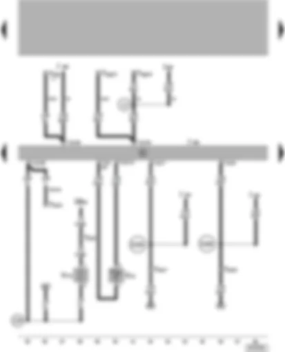 Wiring Diagram  VW POLO 2000 - Diesel direct injection system control unit - fuel temperature sender - heater element (crankcase breather)