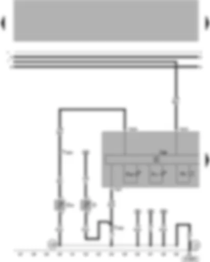 Wiring Diagram  VW POLO 2000 - Dash panel insert - fuel gauge sender - coolant temperature/coolant shortage warning lamp - optical and acoustical oil pressure warning