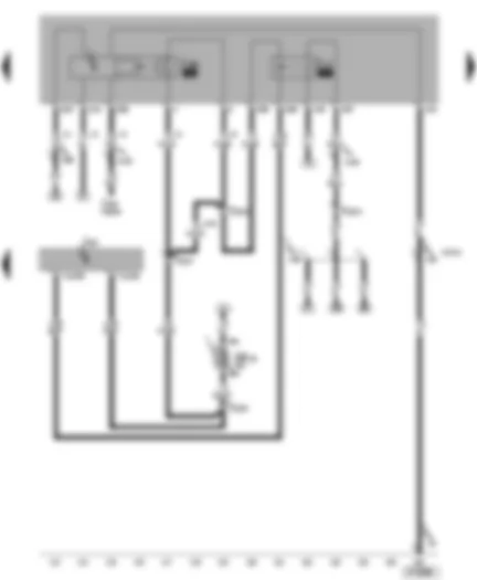 Wiring Diagram  VW POLO 2003 - 4LV control unit (injection system) - fuel pump relay - fuel shut-off control unit (crash)