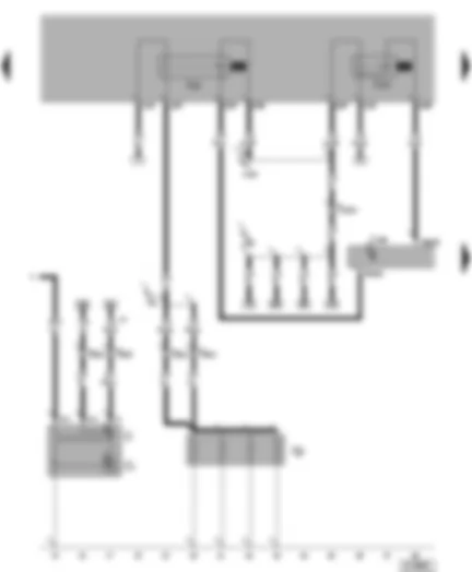Wiring Diagram  VW POLO 2001 - Diesel direct injection system control unit - alternator - voltage regulator - glow plugs (engine) - relay for glow plugs - voltage supply relay