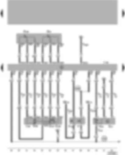 Wiring Diagram  VW POLO 2000 - Motronic control unit - throttle valve control unit - pedal value sender - intake manifold pressure sender - intake air temperature sender - brake light switch - brake pedal switch