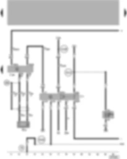 Wiring Diagram  VW POLO 2002 - Motronic control unit - knock sensor - fuel pump relay (crash)