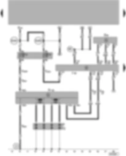 Wiring Diagram  VW POLO 2000 - Simos control unit - engine speed sender - ignition transformer - spark plugs - spark plug connector - fuses