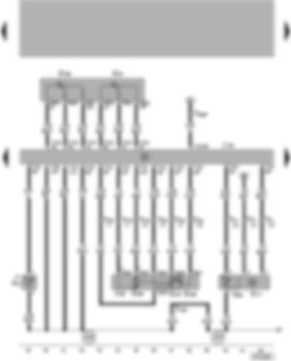 Wiring Diagram  VW POLO 2000 - Simos control unit - throttle valve control unit - accelerator pedal position sender - intake manifold pressure sender - intake air temperature sender - oil temperature sender