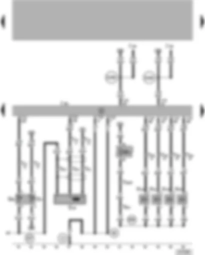 Wiring Diagram  VW POLO 2000 - Simos control unit - hall sender 1 - coolant temperature sender - injectors