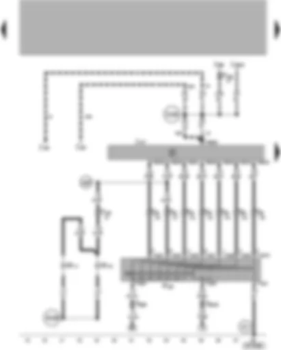 Wiring Diagram  VW POLO 2001 - Motronic control unit - automatic gearbox control unit - multi-function switch - reversing light bulb - right - reversing light bulb - left