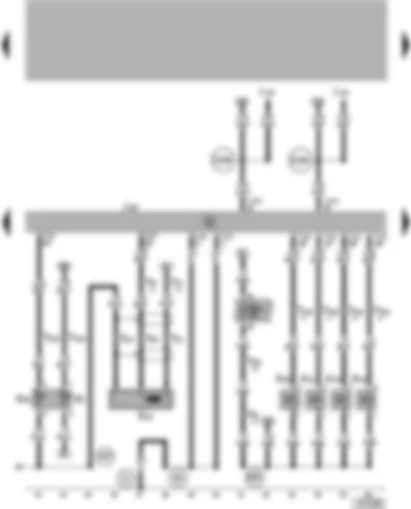 Wiring Diagram  VW POLO 2000 - 4LV control unit (injection system) - hall sender 1 - coolant temperature sender - injectors