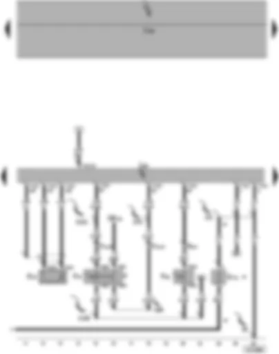 Электросхемa  VW POLO 2002 - Блок управления Simos - датчик детонации - выключатель стоп-сигнала - выключатель педали сцепления - нагревательный резистор системы вентиляции картера двигателя
