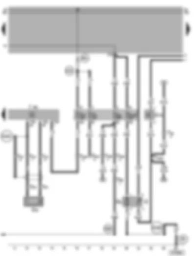 Wiring Diagram  VW POLO 2002 - 4CV control unit (injection system) - coolant shortage indicator sender - fuel pump (pre-supply pump) - fuel gauge sender - knock sensor