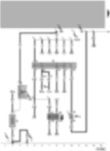 Wiring Diagram  VW POLO 2002 - Battery - ignition/starter switch - X-contact relief relay