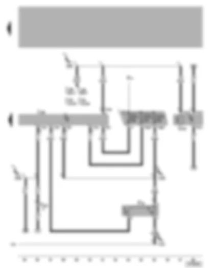 Wiring Diagram  VW POLO 2002 - Radiator fan control unit - thermal switch for radiator fan - high-pressure sender - high-pressure sender - fuses