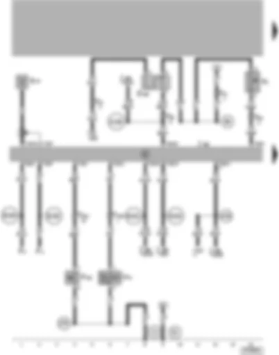 Wiring Diagram  VW POLO 2002 - Convenience system central control unit - anti-theft alarm system horn - anti-theft alarm system contact switch - luggage compartment light switch - tailgate/boot lid release switch