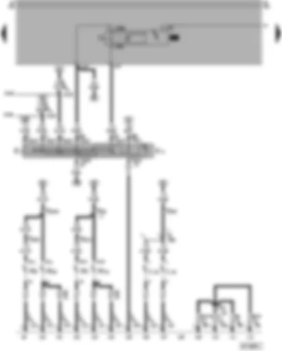 Wiring Diagram  VW POLO 1998 - Hazard warning light relay - hazard warning light switch