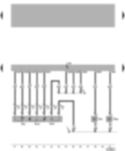 Wiring Diagram  VW POLO 2000 - Diesel direct injection system control unit - metering adjuster - exhaust gas recirculation valve - intake manifold flap change-over valve - fuel temperature sender - modulating piston movement sender