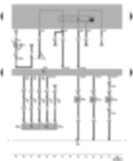 Wiring Diagram  VW POLO 2000 - Exhaust gas recirculation potentiometer - exhaust gas recirculation frequency valve - activated charcoal filter system solenoid valve 1 - secondary air inlet valve - Intake manifold change-over valve