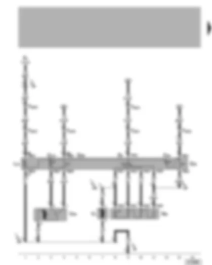 Wiring Diagram  VW POLO 2002 - Fresh air blower switch - air conditioner switch - fresh air/air recirculating flap switch - fresh air blower - fresh/recirculating air flap control motor