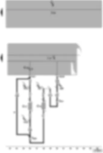 Электросхемa  VW POLO 2002 - Блок управления бортовой сети - блок управления с дисплеем в комбинации приборов - контрольные лампы - датчики износа тормозных колодок