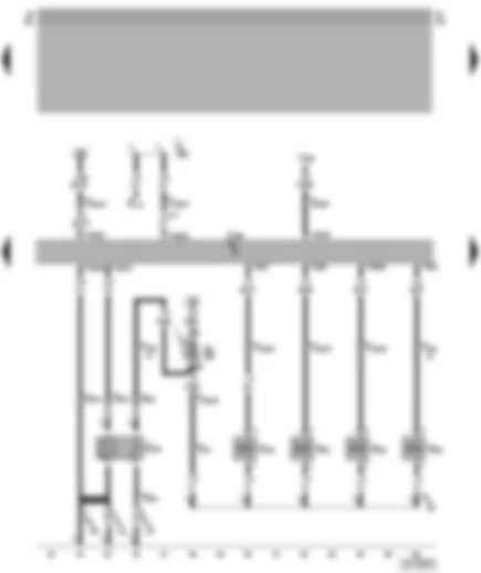 Wiring Diagram  VW POLO 1998 - 1AV control unit (injection system) - injectors - lambda probe