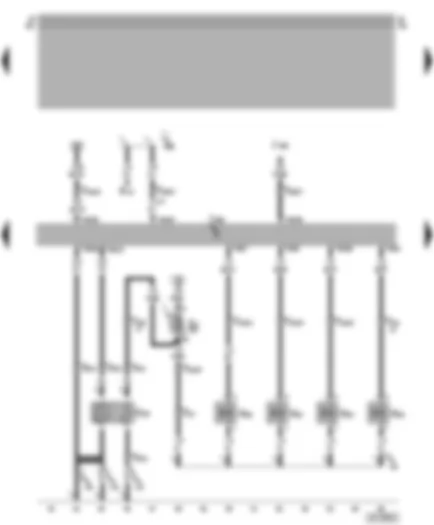 Wiring Diagram  VW POLO 2002 - 1AV injection system control unit - injectors - Lambda probe
