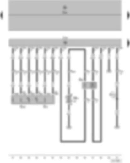 Wiring Diagram  VW POLO 2004 - Lambda probe - Accelerator pedal position sender - Accelerator pedal position sender -2- - Motronic control unit