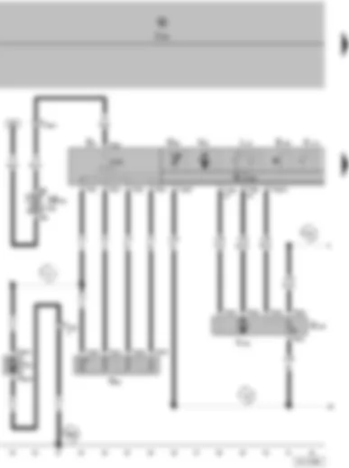 Wiring Diagram  VW POLO 2010 - Air conditioning system control unit - fresh air blower - fresh air blower switch - dash panel temperature sensor - fresh air/air recirculating flap switch